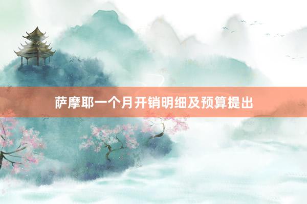 萨摩耶一个月开销明细及预算提出